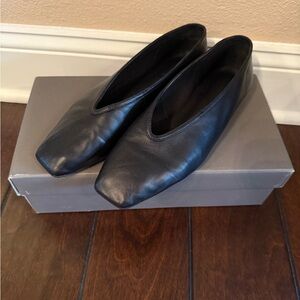 Tony Bianco Black Leather Flats